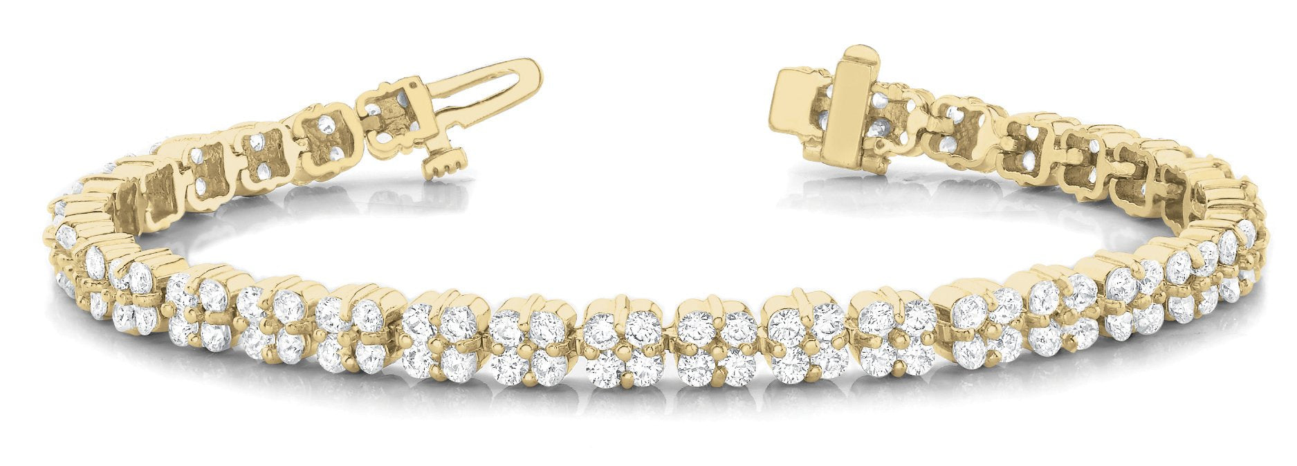 Fancy Diamond Bracelet Ladies 4.28ct tw - 14kt Yellow Gold