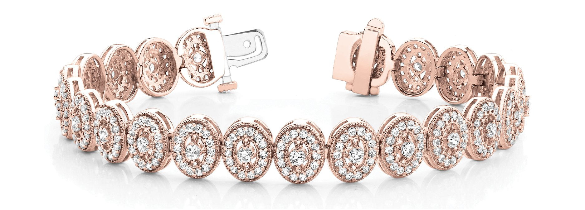 Fancy Diamond Bracelet Ladies 4.92ct tw - 14kt Rose Gold