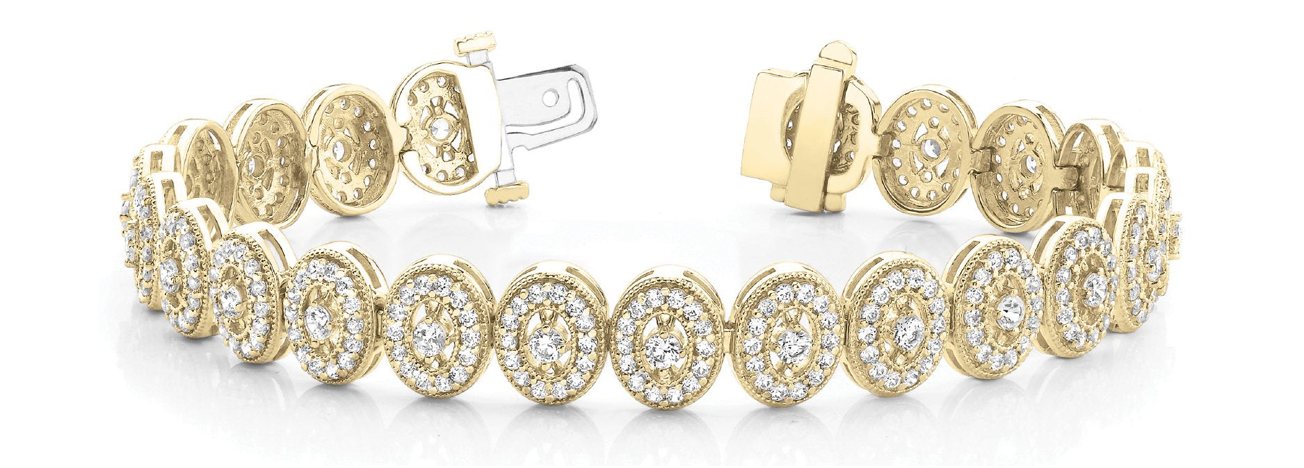 Fancy Diamond Bracelet Ladies 4.92ct tw - 14kt Yellow Gold