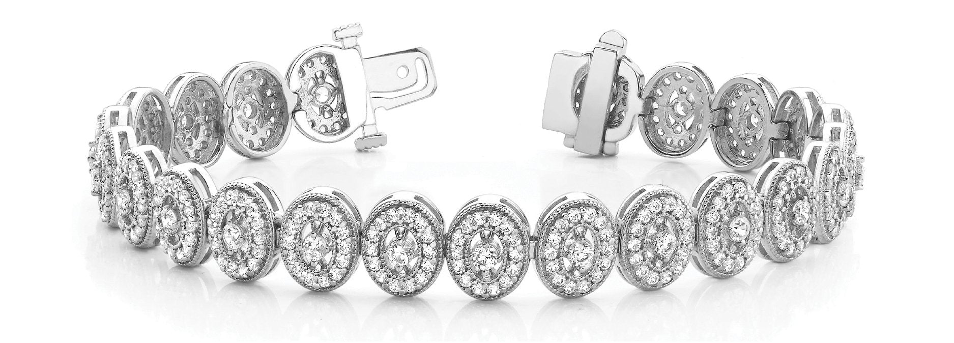 Fancy Diamond Bracelet Ladies 4.92ct tw - 14kt White Gold