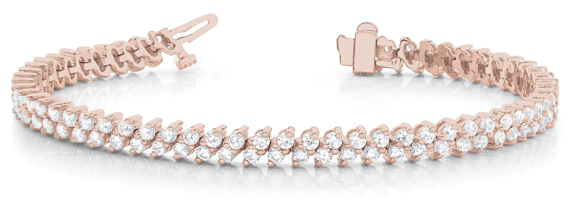Fancy Diamond Bracelet Ladies 5.52ct tw - 14kt Rose Gold