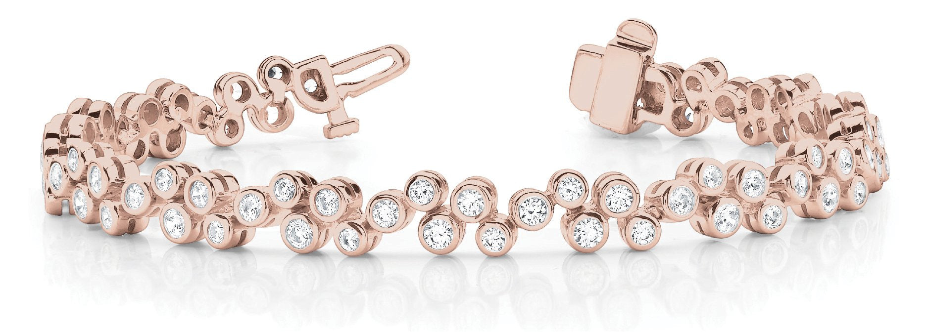 Fancy Diamond Bracelet Ladies 2.28ct tw - 14kt Rose Gold
