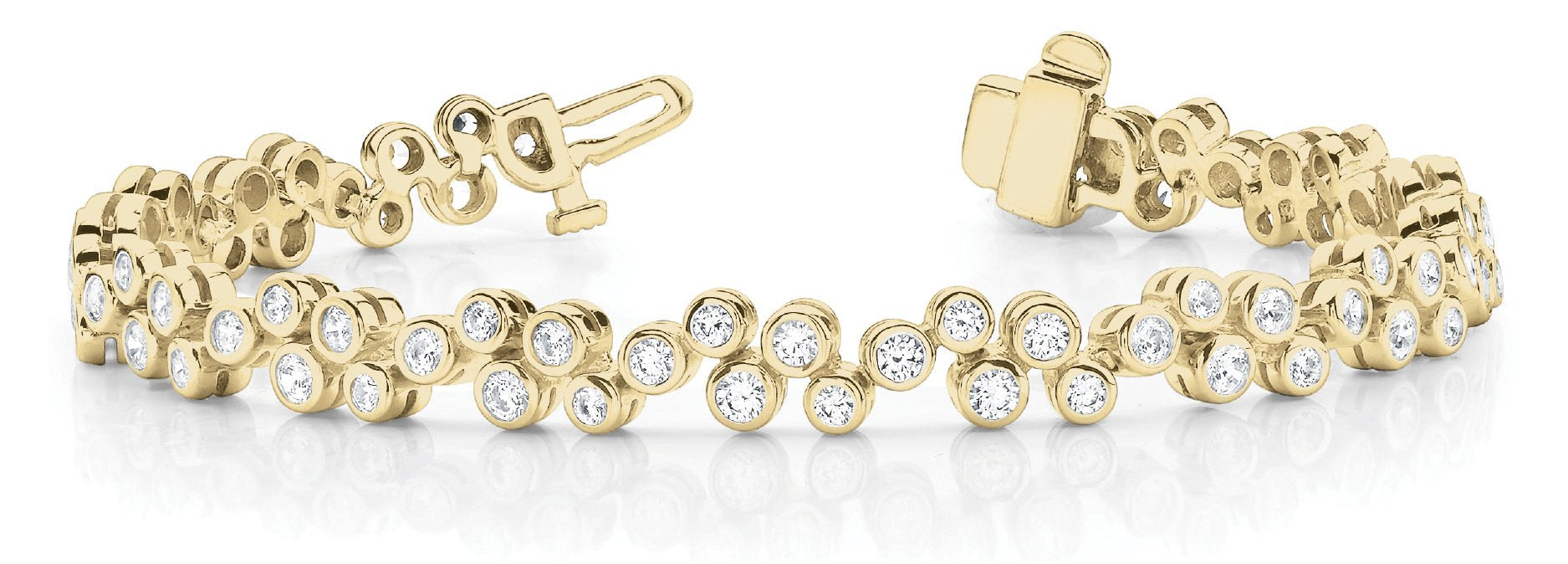 Fancy Diamond Bracelet Ladies 2.28ct tw - 14kt Yellow Gold