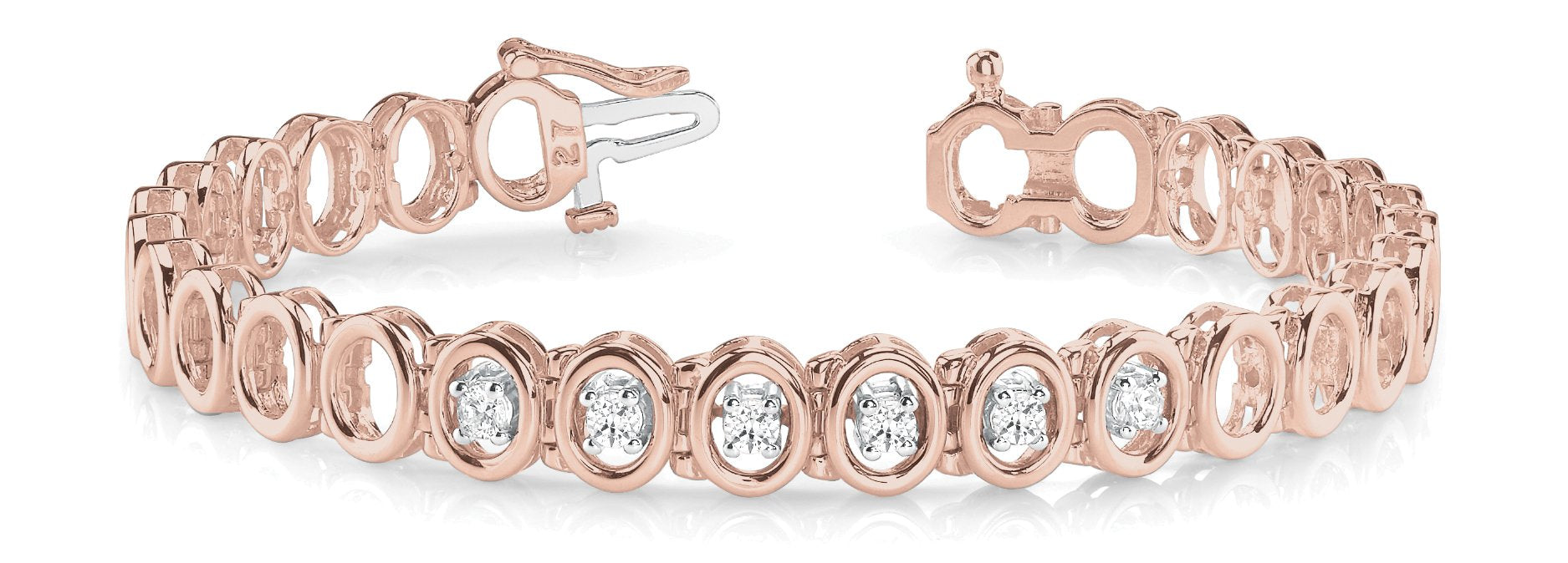 Fancy Diamond Bracelet Ladies 0.69ct tw - 14kt Rose Gold