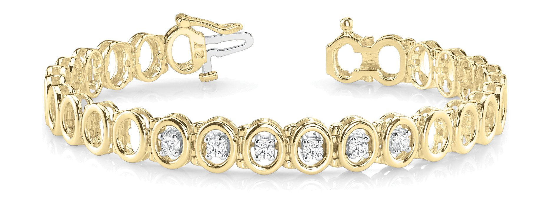 Fancy Diamond Bracelet Ladies 0.69ct tw - 14kt Yellow Gold