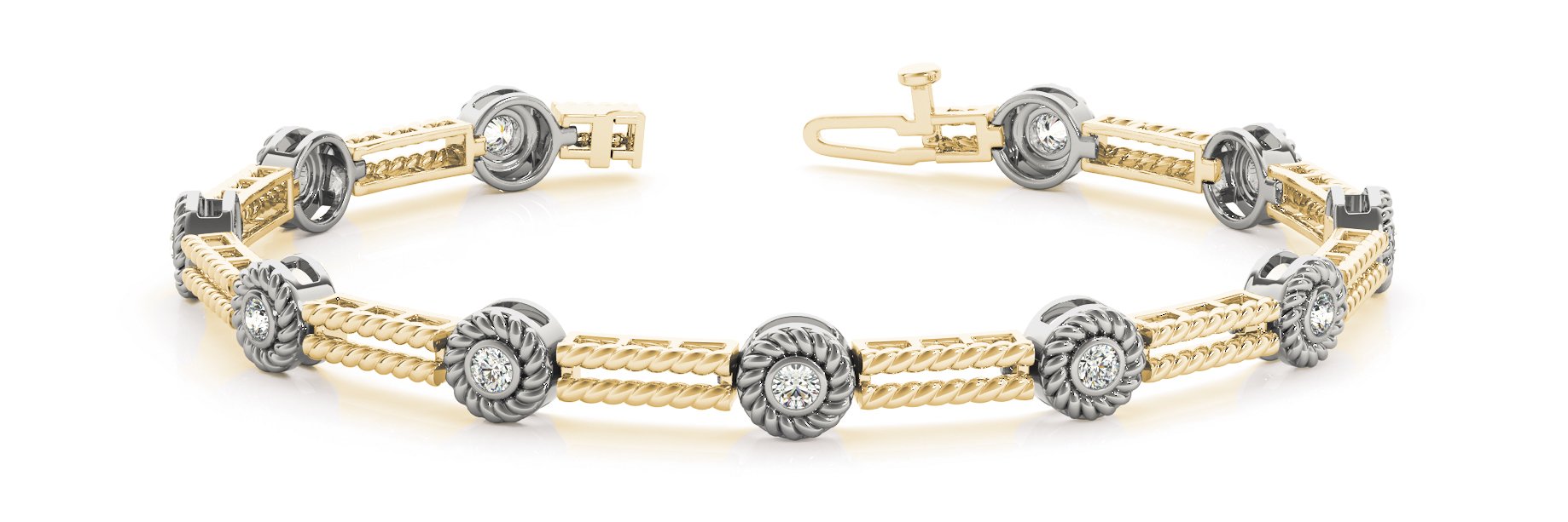 Fancy Diamond Bracelet Ladies 0.52ct tw - 14kt Yellow Gold
