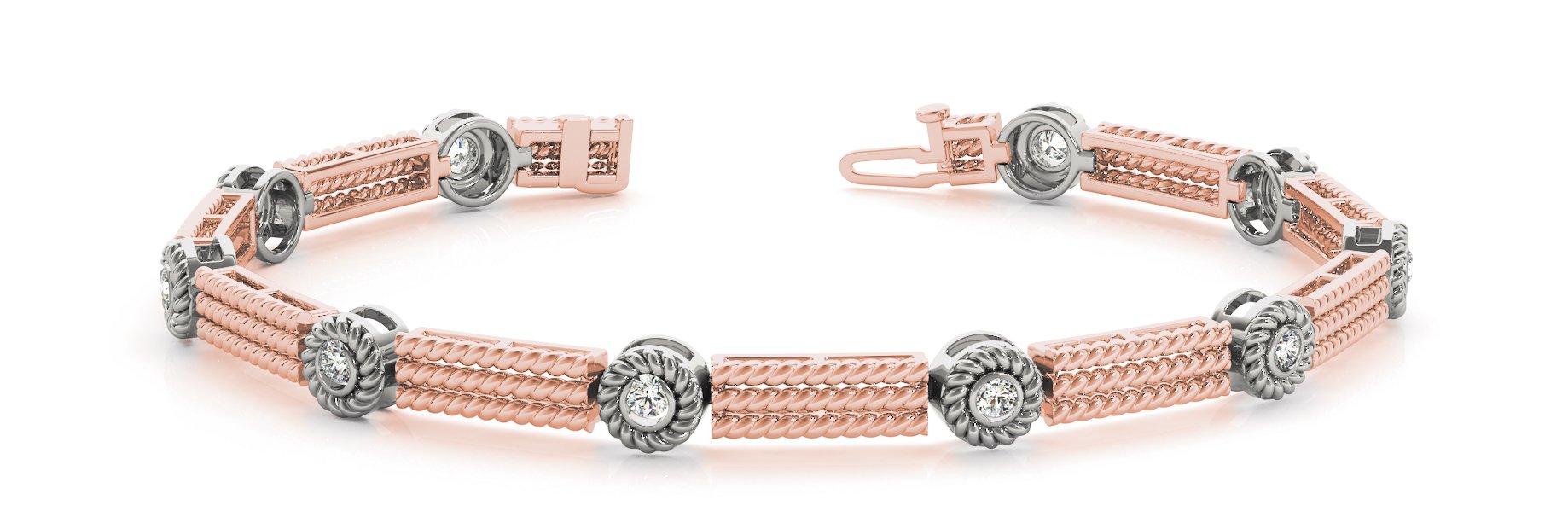 Fancy Diamond Bracelet Ladies 0.47ct tw - 14kt Rose Gold