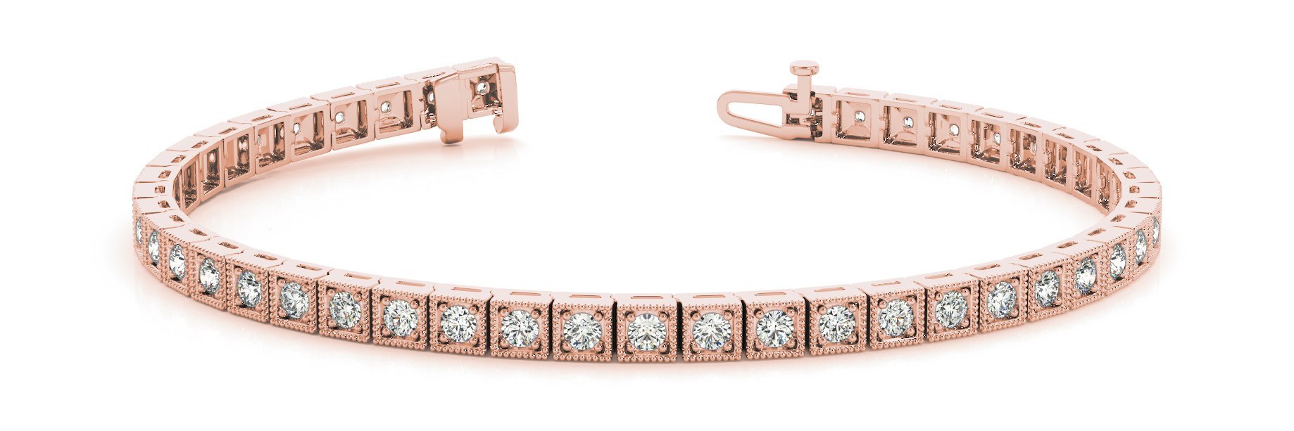 Line Diamond Bracelet 1.06ct tw Ladies - 14kt Gold