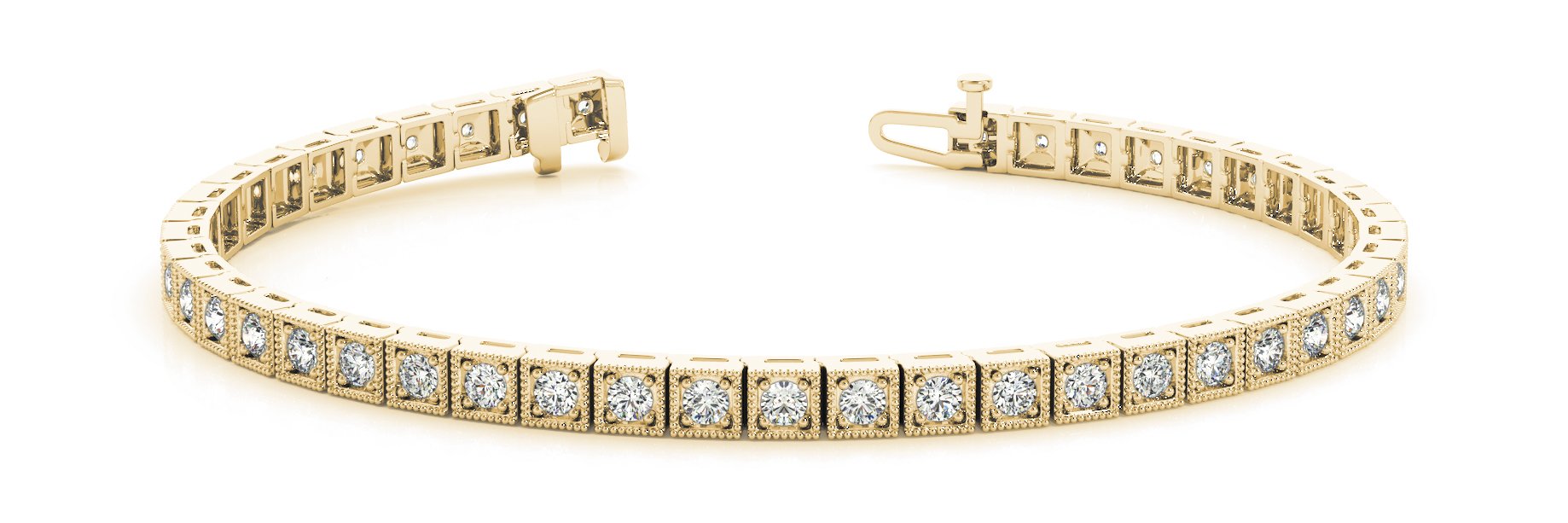 Line Diamond Bracelet 1.06ct tw Ladies - 14kt Gold
