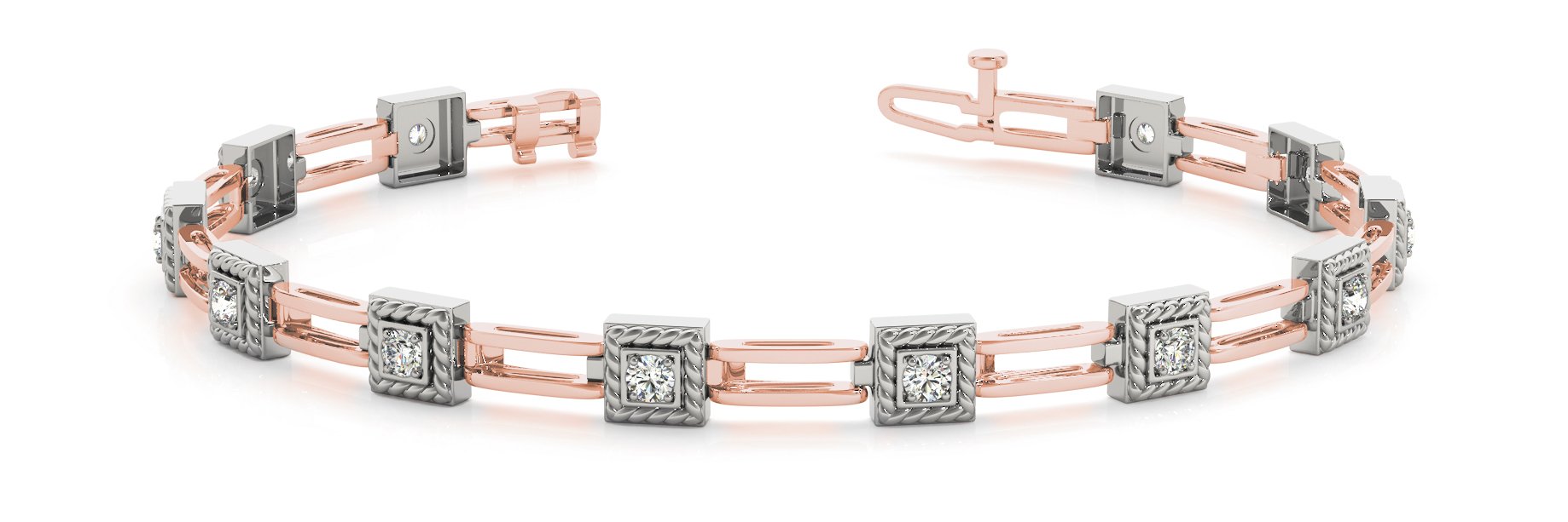Fancy Diamond Bracelet Ladies 0.52ct tw - 14kt Rose Gold
