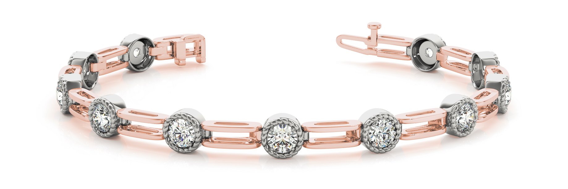 Fancy Diamond Bracelet Ladies 0.51ct tw - 14kt Rose Gold