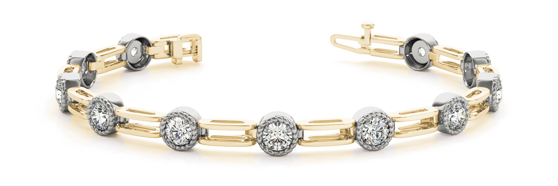 Fancy Diamond Bracelet Ladies 0.51ct tw - 14kt Yellow Gold
