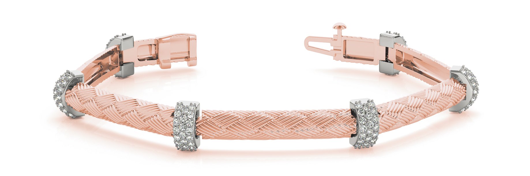 Fancy Diamond Bracelet Ladies 0.63ct tw - 14kt Rose Gold