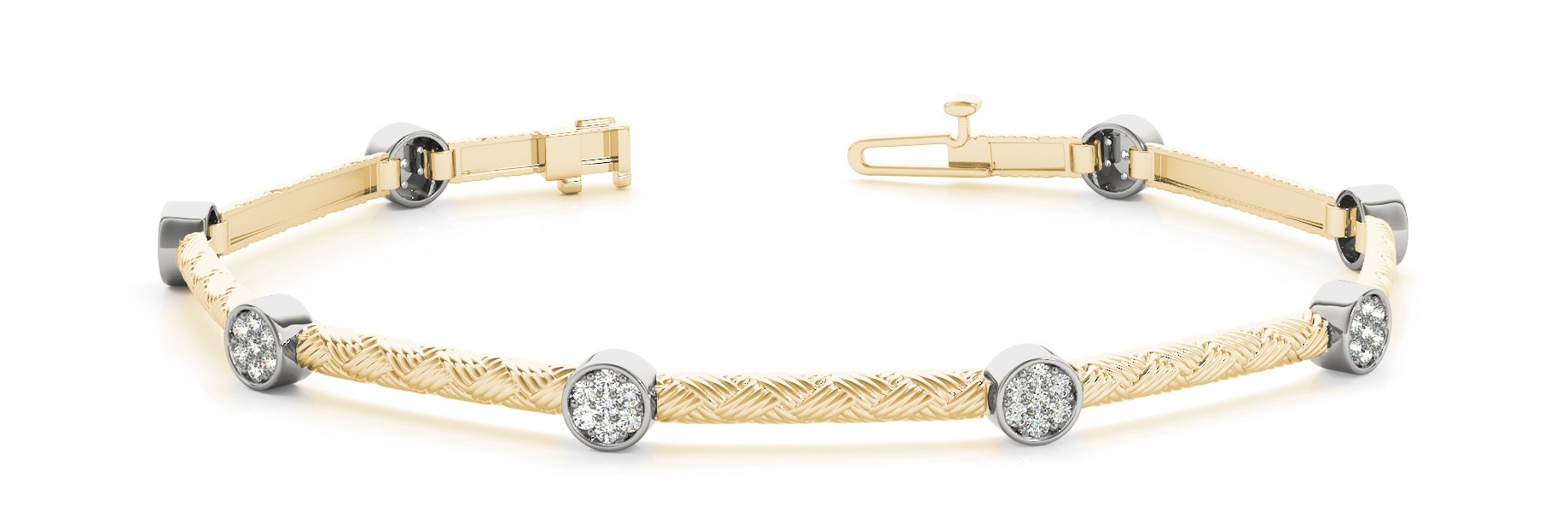Fancy Diamond Bracelet Ladies 0.63ct tw - 14kt Yellow Gold