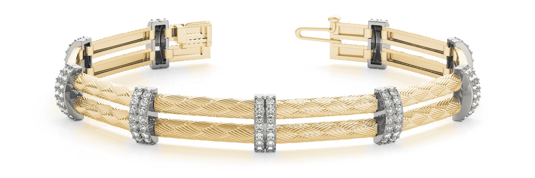 Fancy Diamond Bracelet Ladies 1.49ct tw - 14kt Yellow Gold