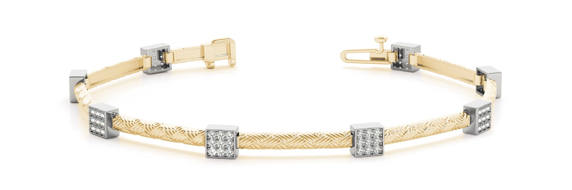 Fancy Diamond Bracelet Ladies 0.83ct tw - 14kt Yellow Gold