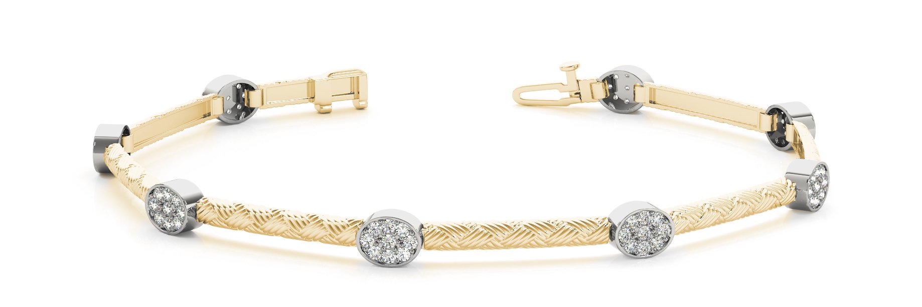 Fancy Diamond Bracelet Ladies 0.81ct tw - 14kt Yellow Gold