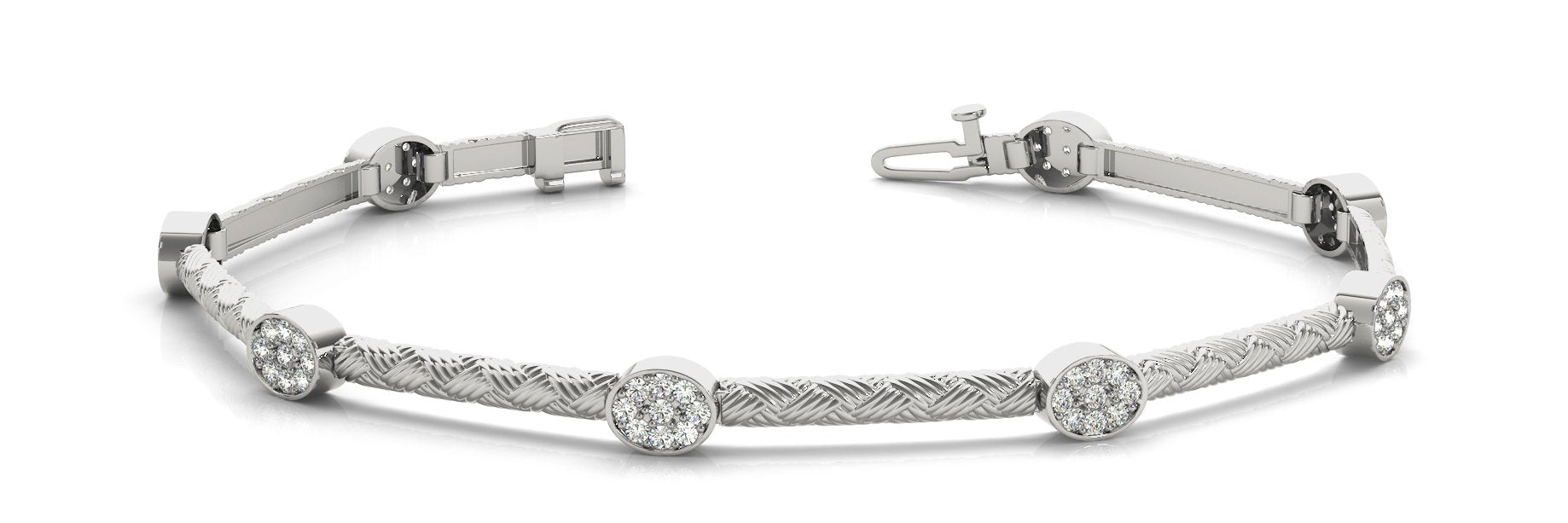 Fancy Diamond Bracelet Ladies 0.81ct tw - 14kt White Gold