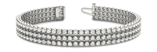 Line Diamond Bracelet 4.39ct tw Ladies - 14kt Gold