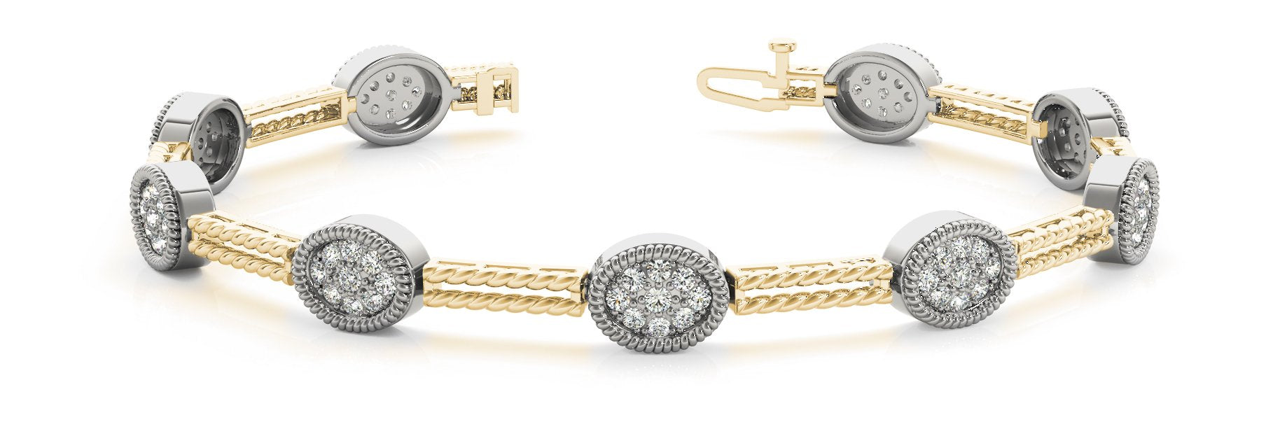 Fancy Diamond Bracelet Ladies 1.91ct tw - 14kt Yellow Gold