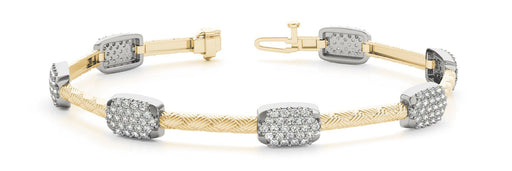 Fancy Diamond Bracelet Ladies 2.01ct tw - 14kt White Gold