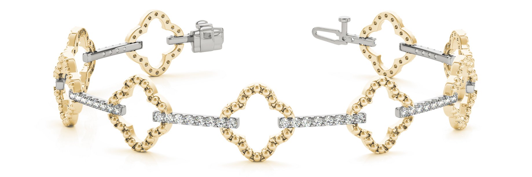 Fancy Diamond Bracelet Ladies 0.87ct tw - 14kt Yellow Gold