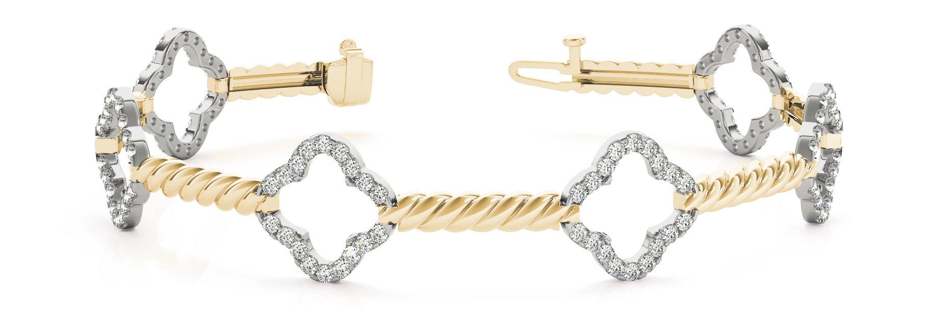 Fancy Diamond Bracelet Ladies 1.24ct tw - 14kt Yellow Gold