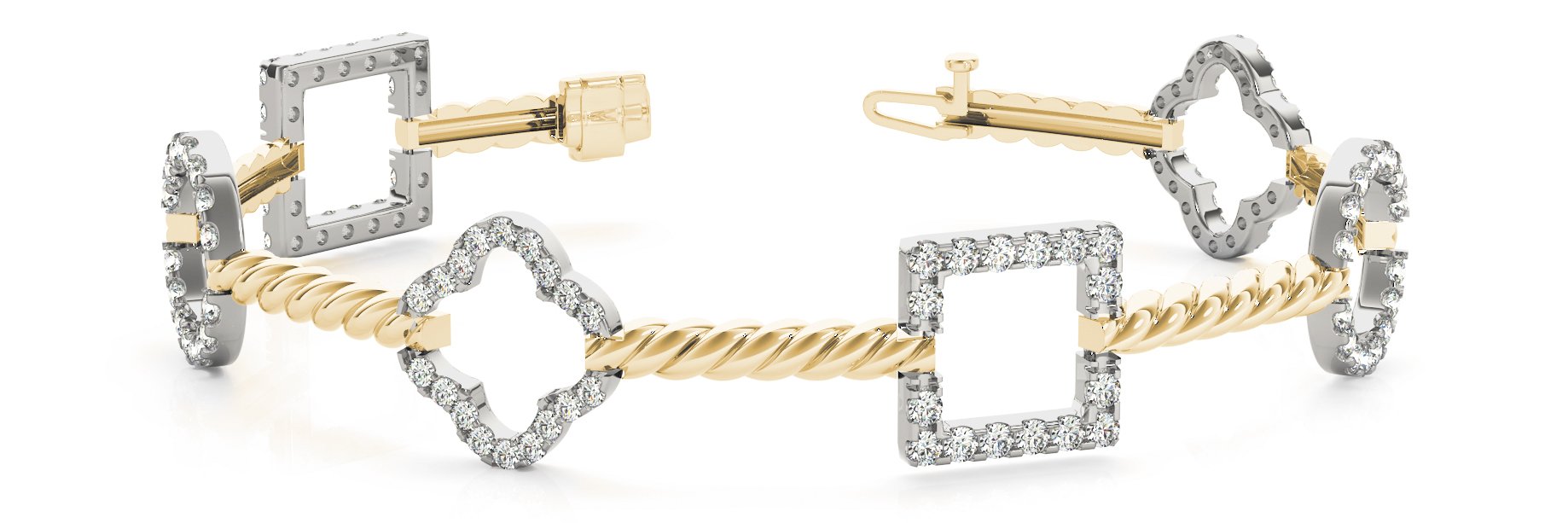 Fancy Diamond Bracelet Ladies 1.17ct tw - 14kt Yellow Gold