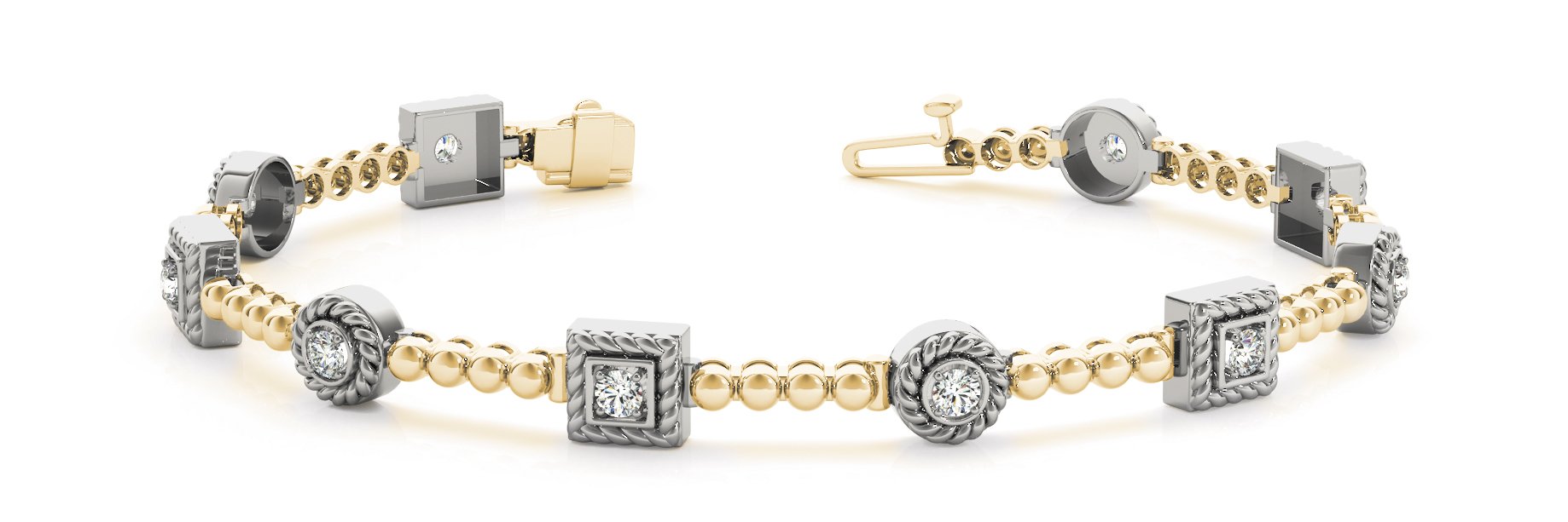 Fancy Diamond Bracelet Ladies 0.47ct tw - 14kt Yellow Gold