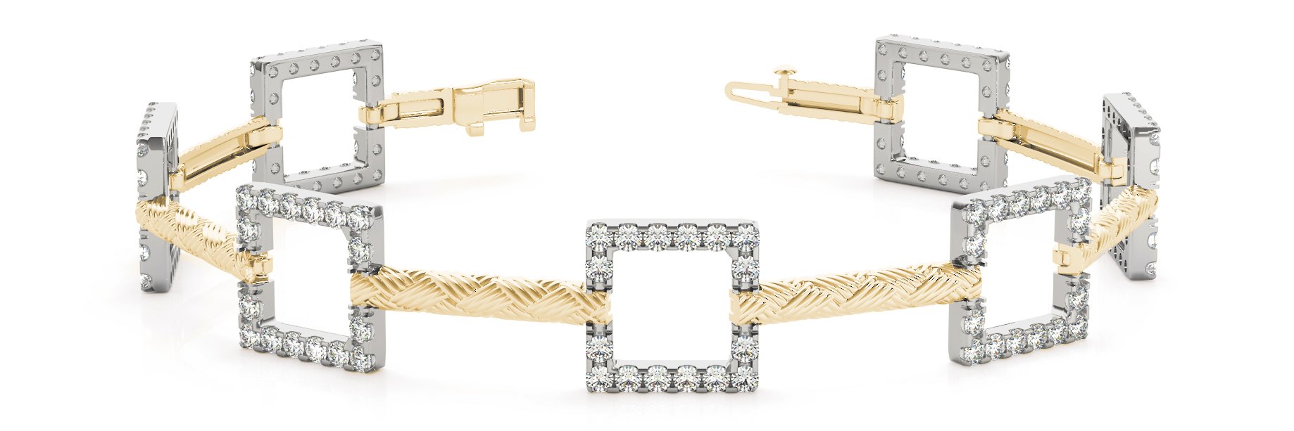 Fancy Diamond Bracelet Ladies 1.33ct tw - 14kt Yellow Gold