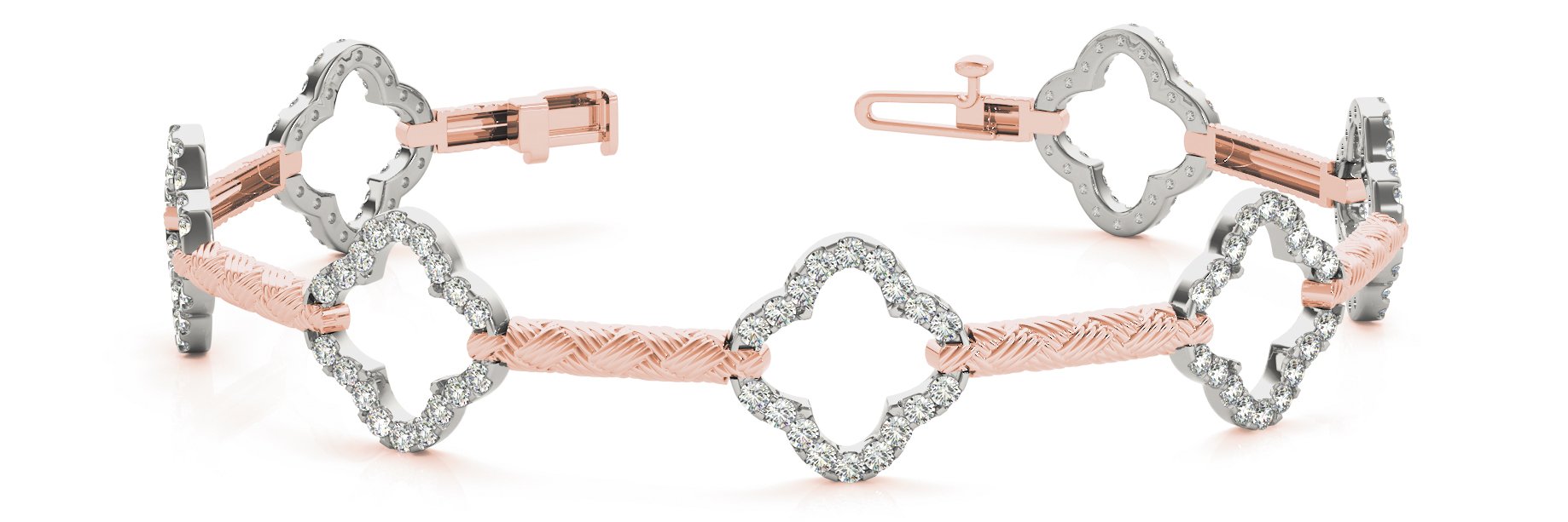 Fancy Diamond Bracelet Ladies 1.47ct tw - 14kt Rose Gold