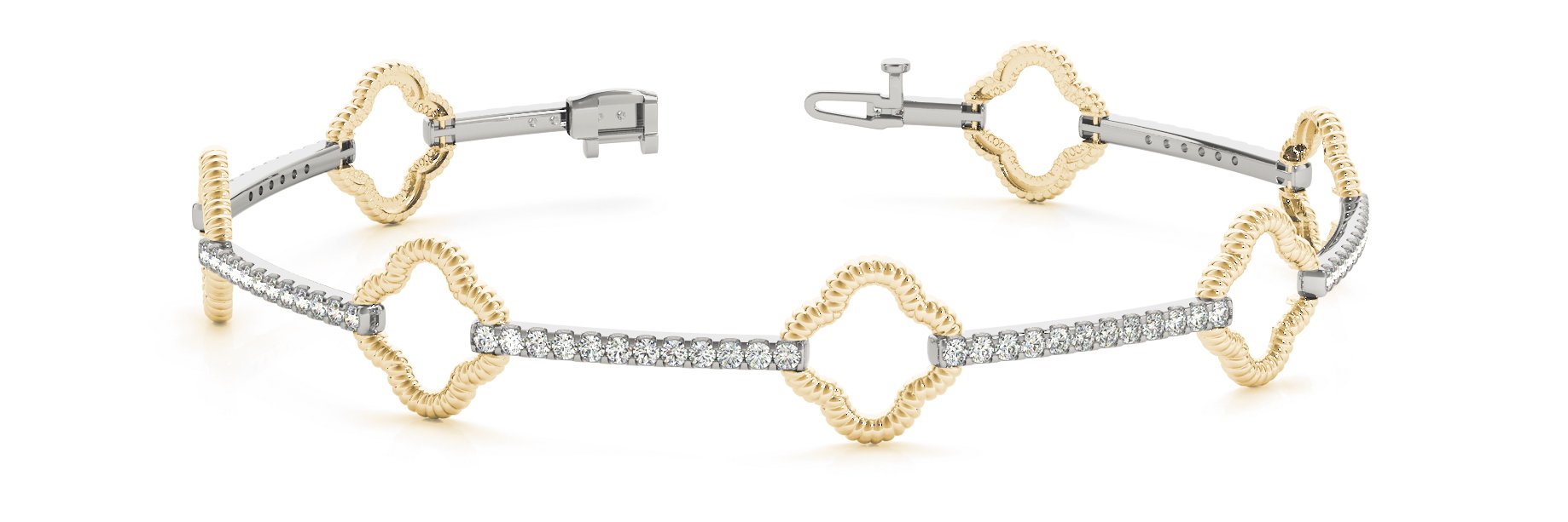 Fancy Diamond Bracelet Ladies 1.09ct tw - 14kt Yellow Gold
