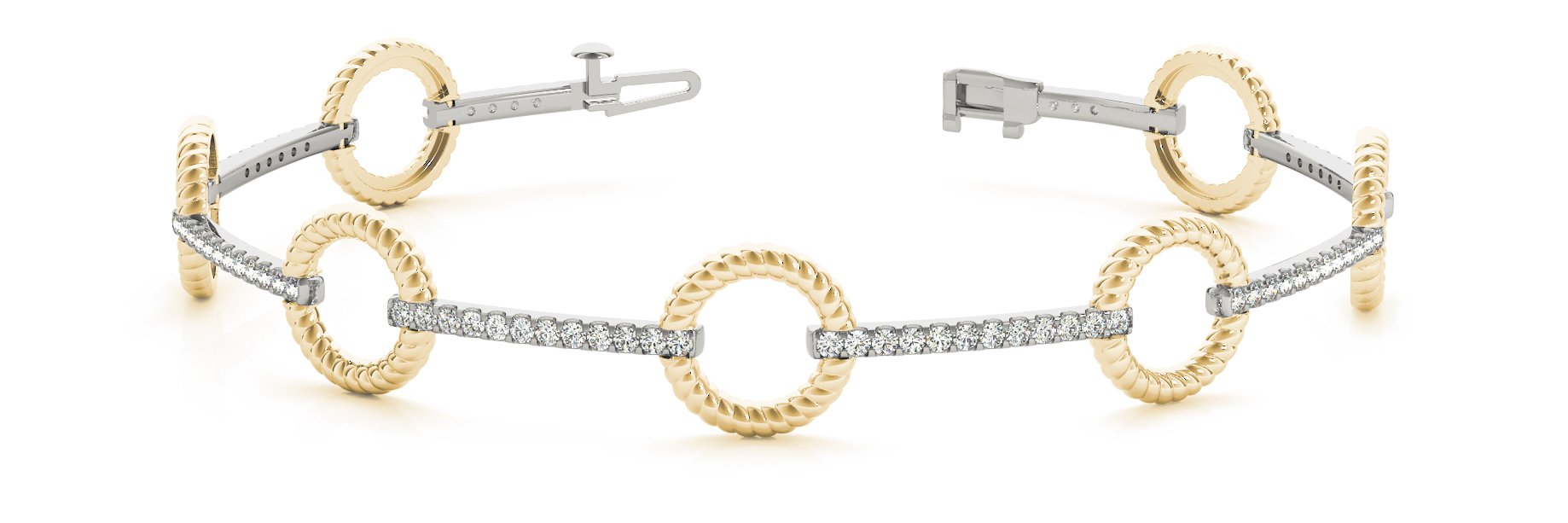 Fancy Diamond Bracelet Ladies 1.08ct tw - 14kt Yellow Gold