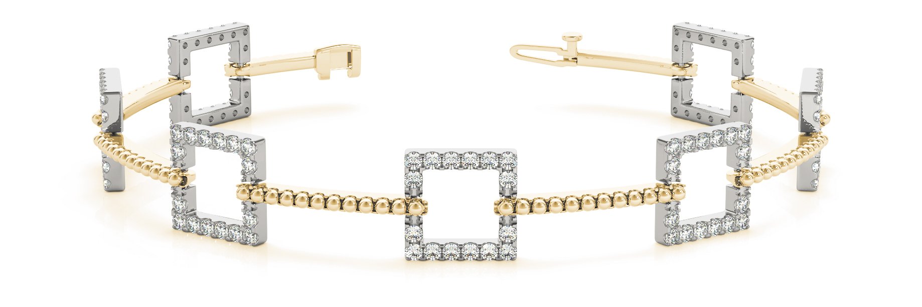 Fancy Diamond Bracelet Ladies 1.32ct tw - 14kt Yellow Gold