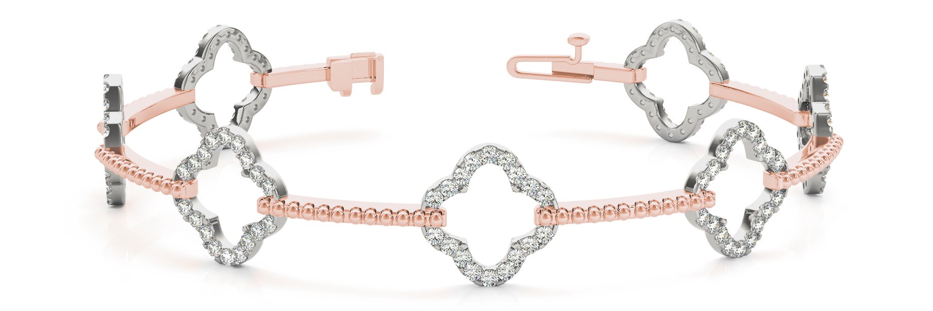 Fancy Diamond Bracelet Ladies 1.48ct tw - 14kt Rose Gold