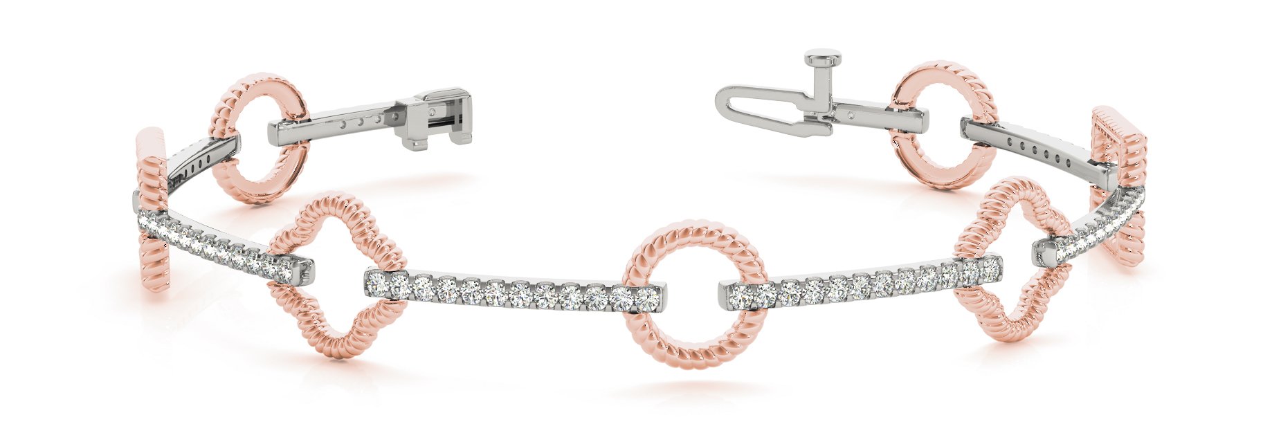 Fancy Diamond Bracelet Ladies 1.09ct tw - 14kt Rose Gold