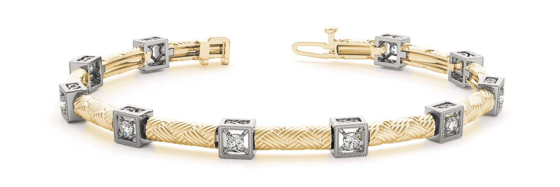 Fancy Diamond Bracelet Ladies 0.46ct tw - 14kt Yellow Gold