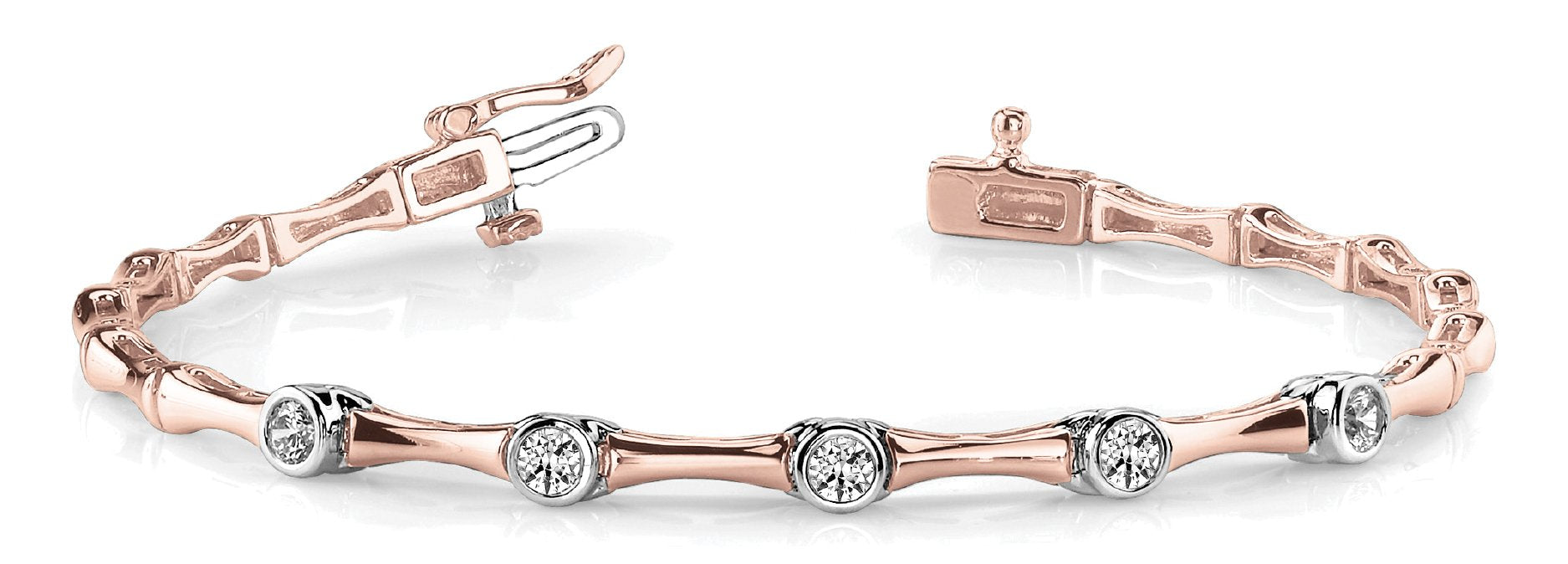 Fancy Diamond Bracelet Ladies 0.58ct tw - 14kt Rose Gold