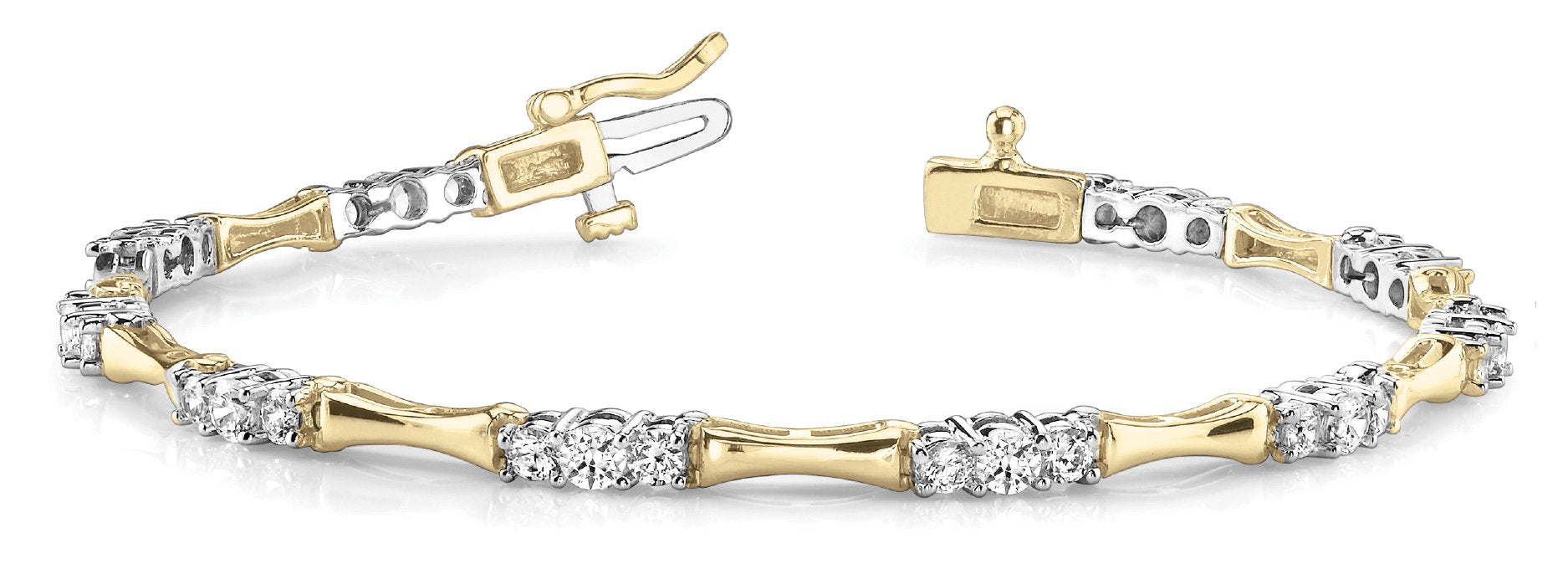 Fancy Diamond Bracelet Ladies 2.13ct tw - 14kt Yellow Gold