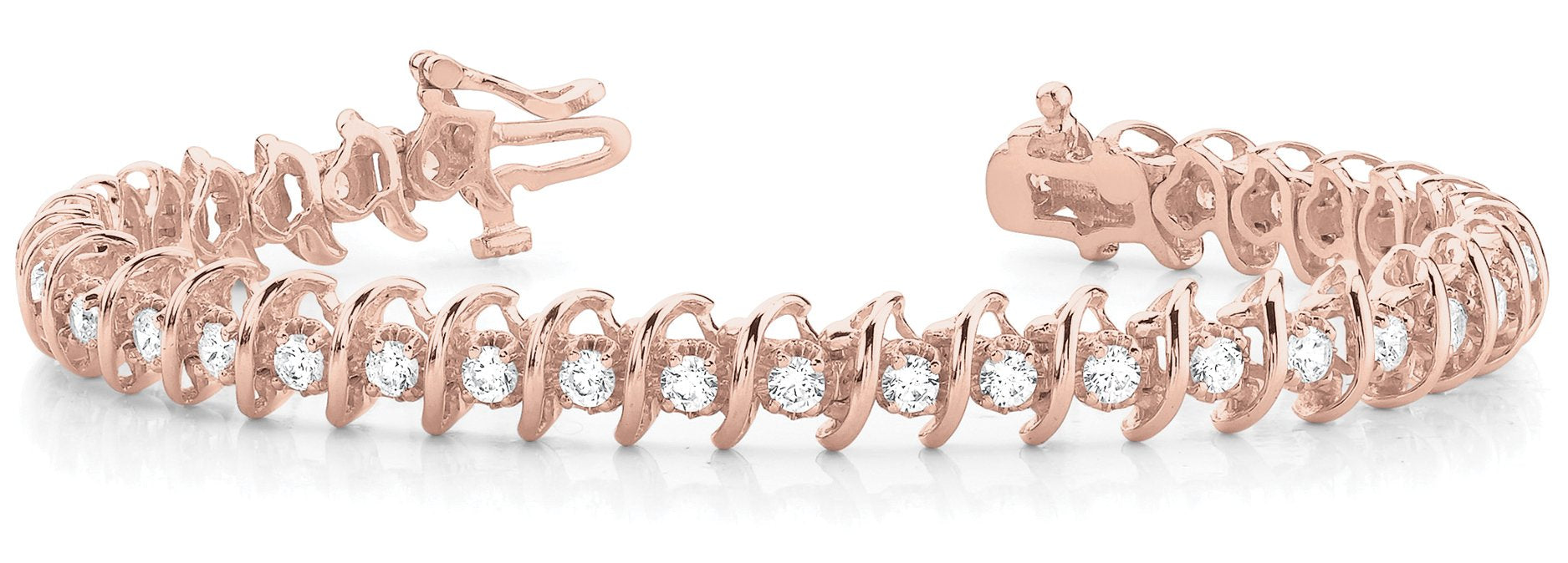 Fancy Diamond Bracelet Ladies 5.02ct tw - 14kt Rose Gold