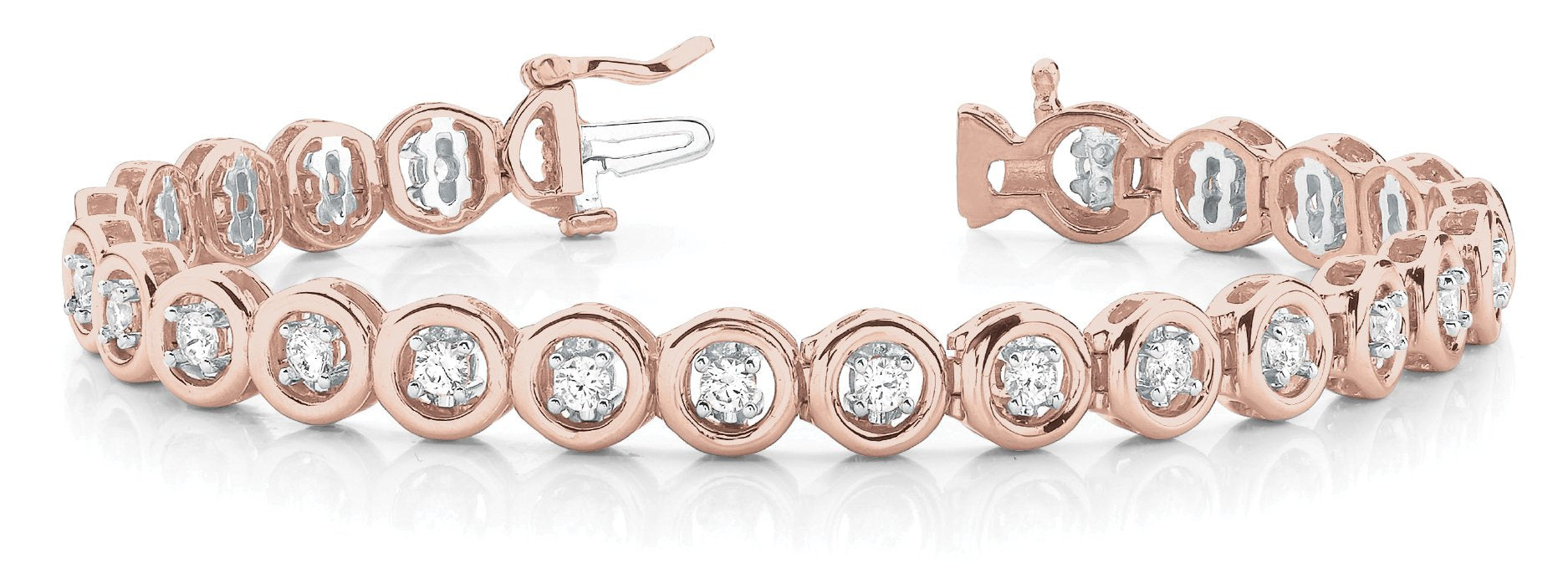 Fancy Diamond Bracelet Ladies 1.19ct tw - 14kt Rose Gold