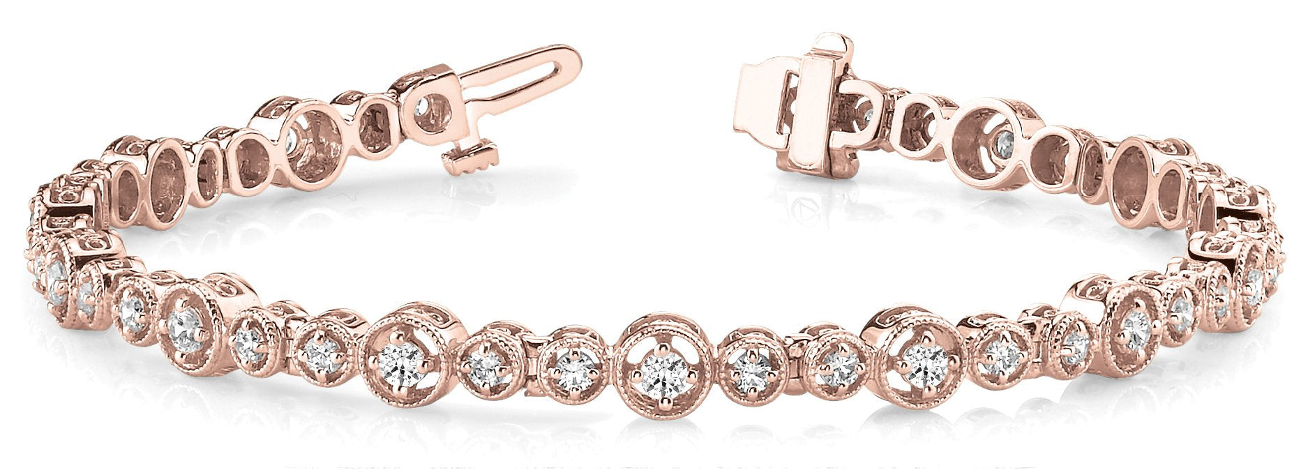 Fancy Diamond Bracelet Ladies 1.29ct tw - 14kt Rose Gold