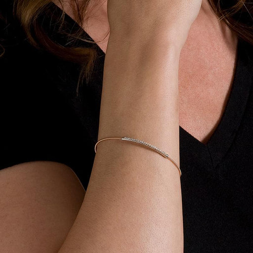 Diamond Bangle 0.12 ct tw - Ladies 14kt Gold