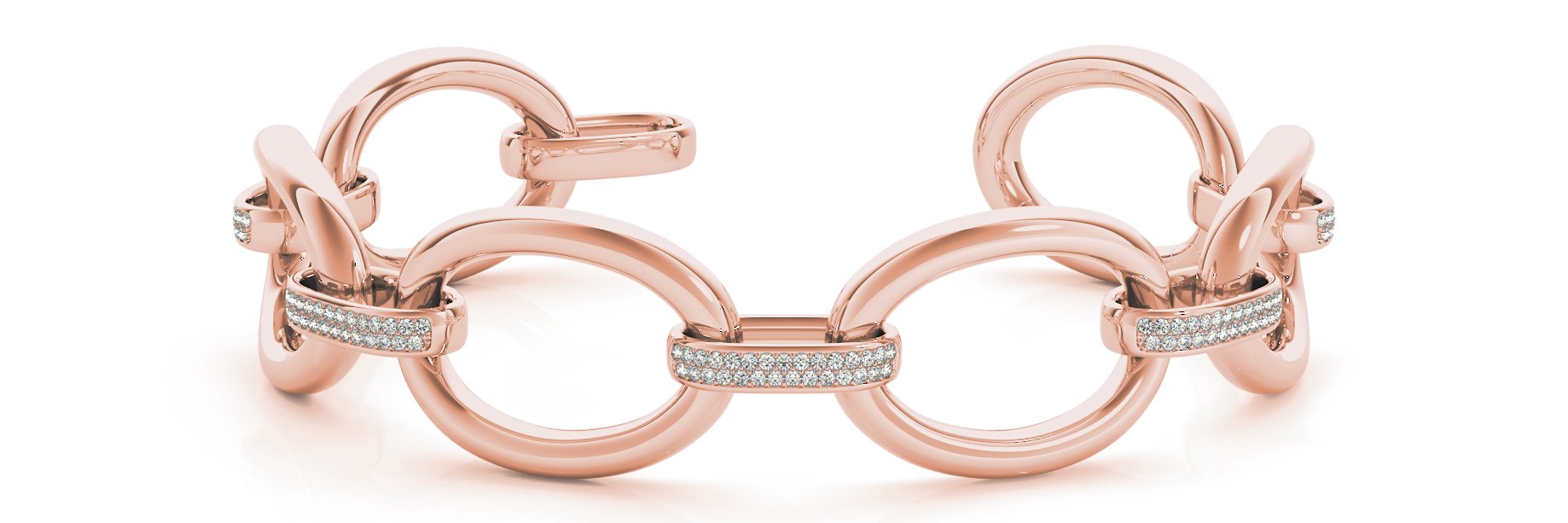 Fancy Diamond Bracelet Ladies 1.58ct tw - 14kt Rose Gold