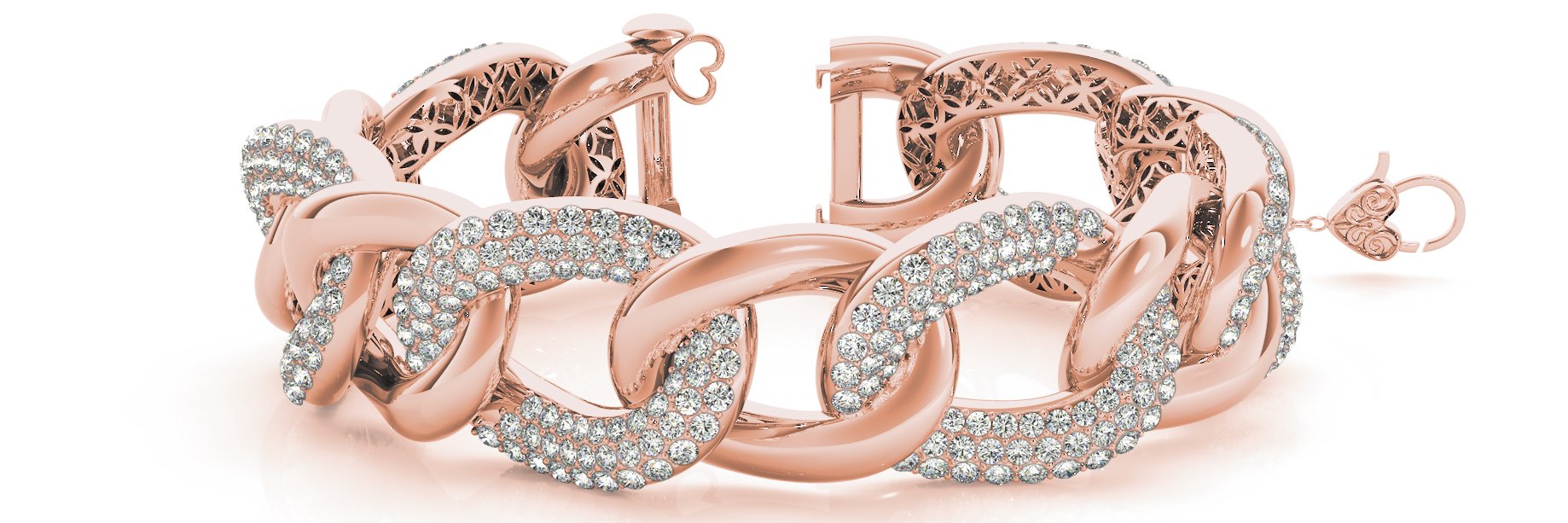 Fancy Diamond Bracelet Ladies 9.21ct tw - 14kt Rose Gold