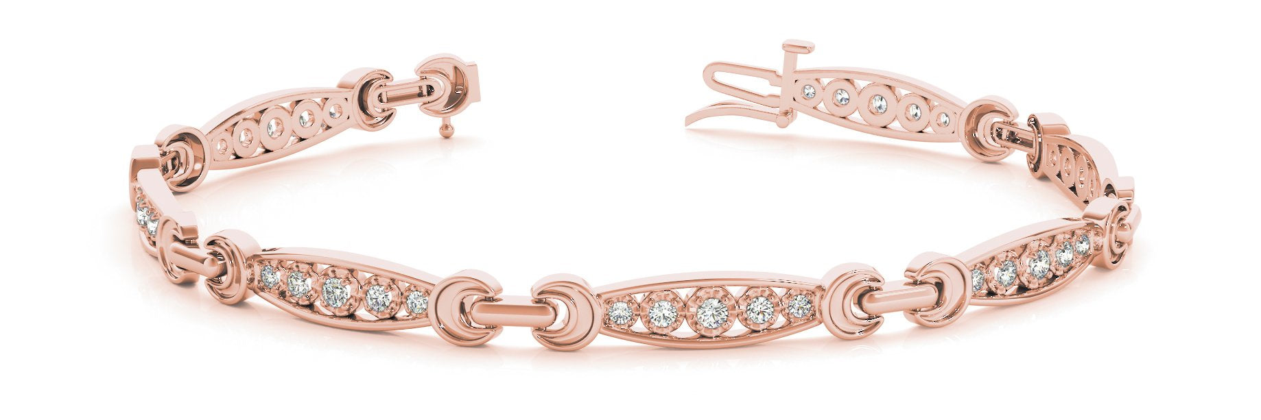 Fancy Diamond Bracelet Ladies 0.33ct tw - 14kt Rose Gold