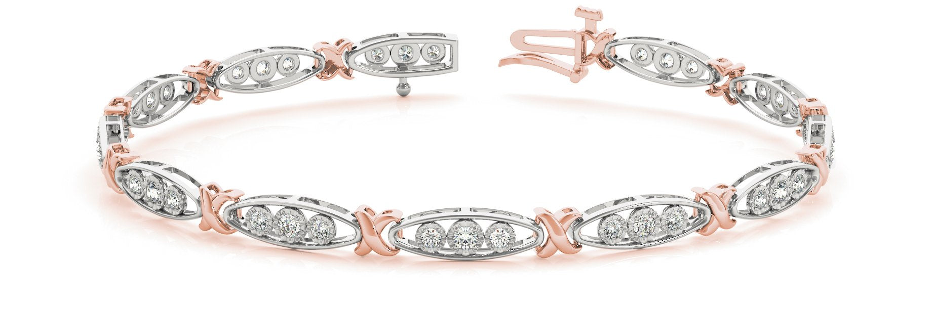 Fancy Diamond Bracelet Ladies 0.28ct tw - 14kt Rose Gold