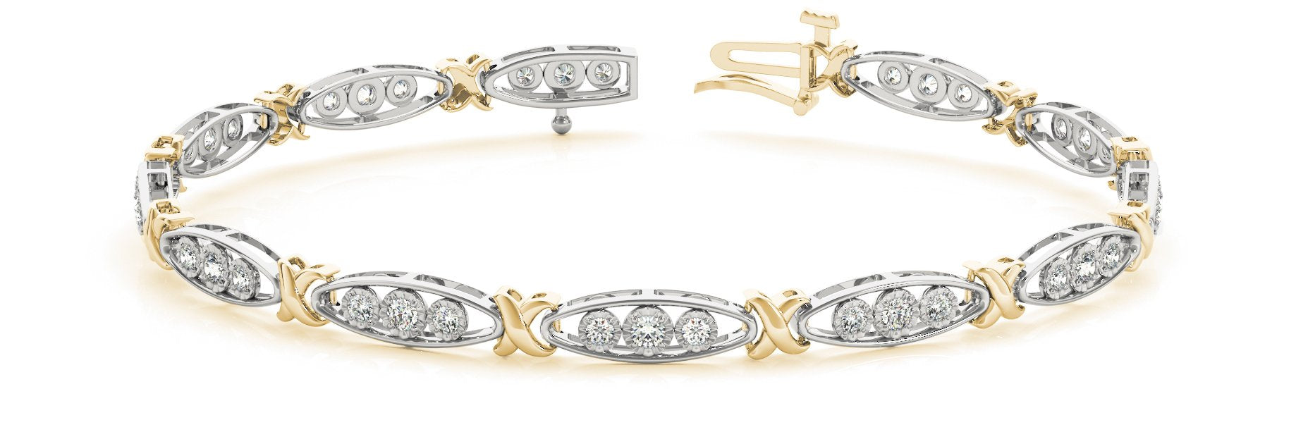 Fancy Diamond Bracelet Ladies 0.28ct tw - 14kt Yellow Gold