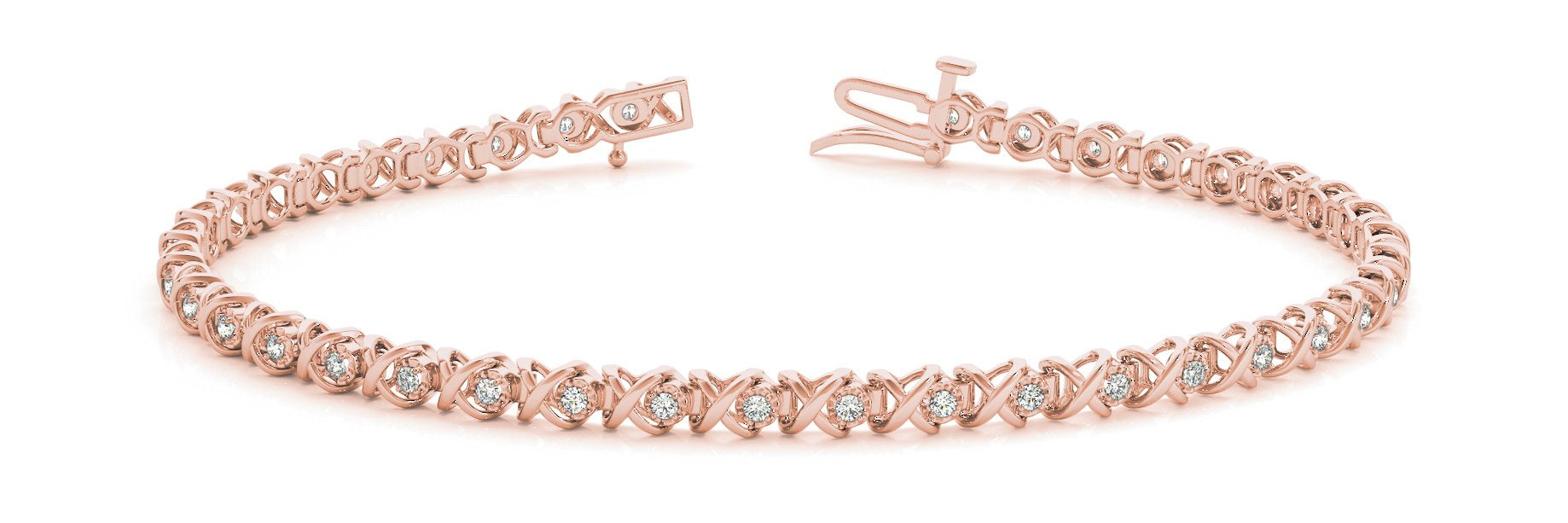 Fancy Diamond Bracelet Ladies 0.43ct tw - 14kt Rose Gold