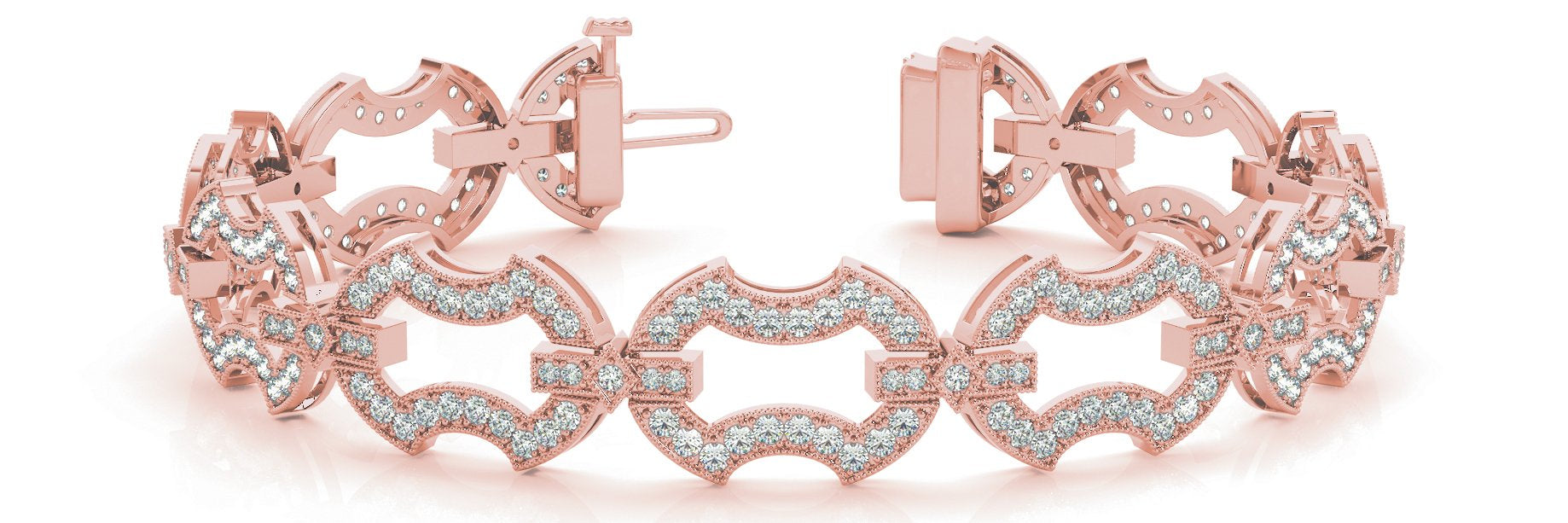 Fancy Diamond Bracelet Ladies 2.79ct tw - 14kt Rose Gold
